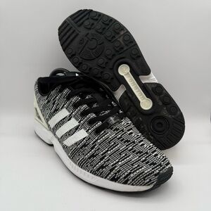 Men’s Adidas Torsion ZX Flux Black White Knit Running Athletic Sneakers‎ Size 9